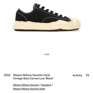 LARA Black and Cream Canvas Sneakers